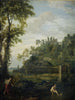 Landschafts-Gemälde mit Salmacis und Hermaphrodit - Johannes Glauber — Ansicht des Kunstwerks