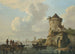 Tirant les filets au coucher du soleil - Johannes Hermanus Koekkoek — Ansicht des Kunstwerks