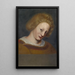 Buste des Mädchens aus dem Gemälde der Madonna des Bürgermeisters von Basel Jacob Meyer zum Hasen - Johannes Lüdin — gerahmtes Bild an der Wand