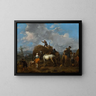 Johannes Lingelbach - Harvesting the Hay.webp
