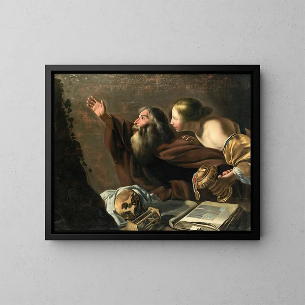 Vanité - Johannes Paulus Moreelse — gerahmtes Bild an der Wand