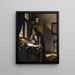 Der Geograph - Johannes Vermeer — gerahmtes Bild an der Wand