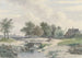 Landschaft mit kleiner Brücke und Figuren vor einem Bauernhof - Johannes Warnardus Bilders — Ansicht des Kunstwerks