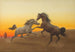 Arabische Hengste bei Sonnenuntergang - John Alexander Harrington Bird — Ansicht des Kunstwerks