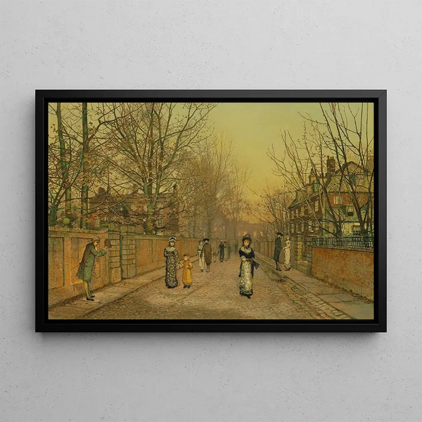 Eine Grußbotschaft - John Atkinson Grimshaw — gerahmtes Bild an der Wand