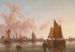 Voiliers et barges sur un estuaire néerlandais - John Berney Crome — Ansicht des Kunstwerks