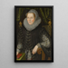 Portrait de Joan Stint, Mme George Evelyn - John Bettes le Jeune — gerahmtes Bild an der Wand