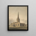 Ansicht Südwest der Kirche St Helens in Abingdon, Berkshire - John Buckler — gerahmtes Bild an der Wand