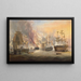 Der Bombardement von Algier 27. August 1816 - John Christian Schetky — gerahmtes Bild an der Wand