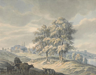 John Cleveley the younger - View looking towards St Margarets Rochester Kent.webp