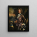 Portrait de William Paul 1673-1711 de Bray Berkshire avec son chien et un fusil - John Closterman — gerahmtes Bild an der Wand