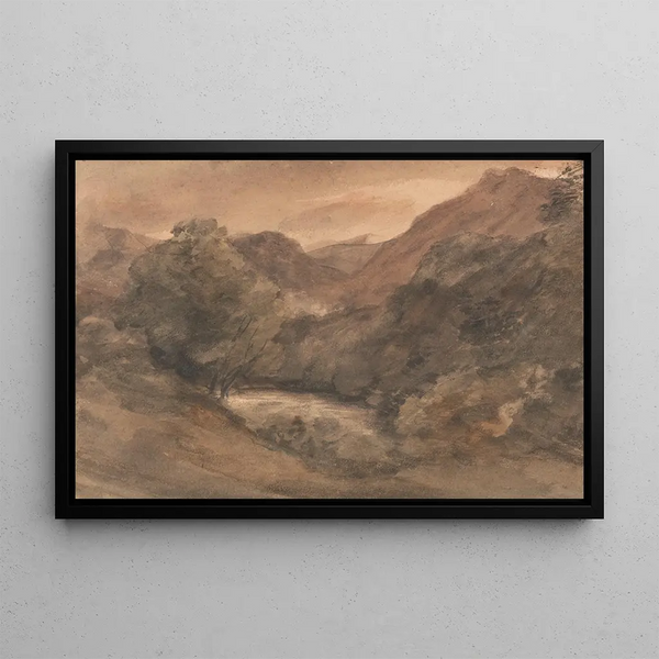 Borrowdale, Abend nach einem schönen Tag, 1. Oktober 1806 - John Constable — gerahmtes Bild an der Wand