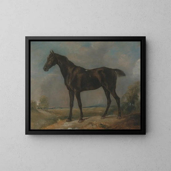 Der schwarze Pferd von Constable - John Constable — gerahmtes Bild an der Wand