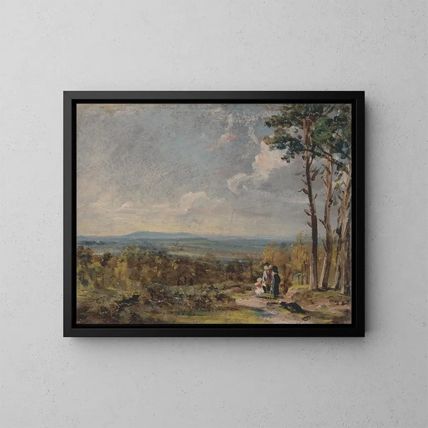 Hampstead Heath vu vers Harrow - John Constable — gerahmtes Bild an der Wand