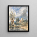Kirche von Stoke Poges - John Constable — gerahmtes Bild an der Wand