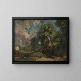 Stoke-by-Nayland - John Constable — gerahmtes Bild an der Wand