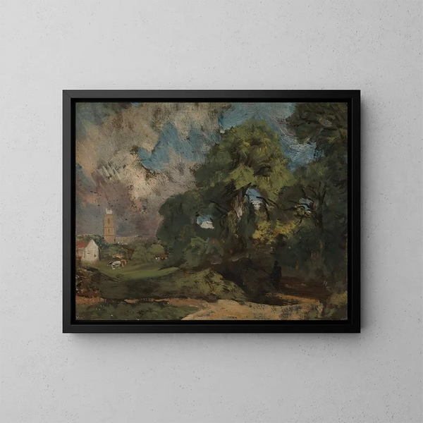 Stoke-by-Nayland - John Constable — gerahmtes Bild an der Wand