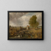 Studie eines Bootes, das eine Schleuse passiert - John Constable — gerahmtes Bild an der Wand