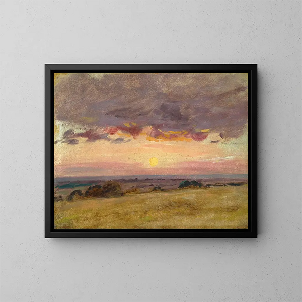 Sommerabend mit Gewitterwolken - John Constable — gerahmtes Bild an der Wand