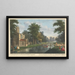 Ansicht von hinten der Cassina, Teil des Serpentine-Flusses, beendet durch den Wasserfall im Garten des Grafen von Burlington in Chiswick - John Donowell — gerahmtes Bild an der Wand