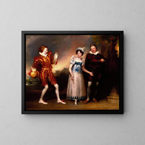 Seite der Hauptfrau Anne Page und Slender - John Downman — gerahmtes Bild an der Wand
