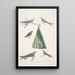 Martinet de Balassie Cypselus palmarum 1a Mâle 1b Femelle 1c Jeune 1d Nid 2 Martinet allié Cypselus affinis - John Edward Gray — gerahmtes Bild an der Wand