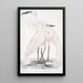 Héron blanc pur Ardea modesta 2 Héron à bec noir Ardea nigrirostris - John Edward Gray — gerahmtes Bild an der Wand