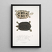 Tortue Thugi Emys Thugi - John Edward Gray — gerahmtes Bild an der Wand