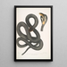 Cobra noir Capella Naia tripudians var nigra - John Edward Gray — gerahmtes Bild an der Wand
