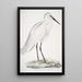 Weißer Indianischer Reiher Ardea orientalis - John Edward Gray — gerahmtes Bild an der Wand