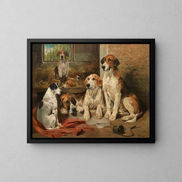 Ein wohlverdiente Ruhepause - John Emms — gerahmtes Bild an der Wand