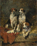 Vier Fuchshunde und ein Terrier - John Emms — Ansicht des Kunstwerks
