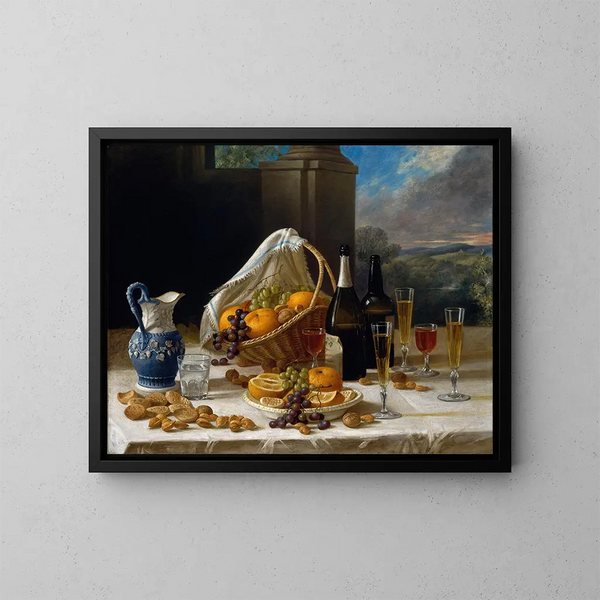 Stillleben mit Frühstück - John F. Francis — gerahmtes Bild an der Wand