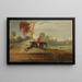 Anthony Adrian, 7. Graf von Kintore, auf Tom of Lincoln jagend in einer weiten Landschaft - John Ferneley — gerahmtes Bild an der Wand