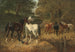 Poules et chevaux près d'un ruisseau - John Frederick Herring Jr. — Ansicht des Kunstwerks