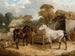 von Pferden beim Fressen - John Frederick Herring Jr. — Ansicht des Kunstwerks