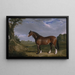 Ein Clydesdale-Hengst - John Frederick Herring l'Ancien — gerahmtes Bild an der Wand