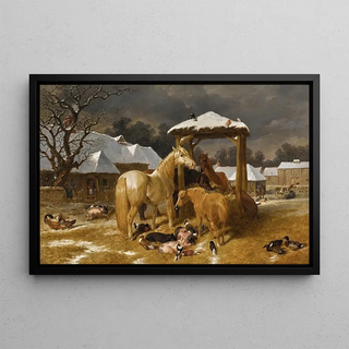 John Frederick Herring Snr - A Winter Feed.webp