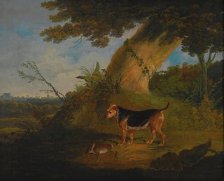 John Frederick Herring Snr - Black and tan terrier with a retrieved rabbit.webp