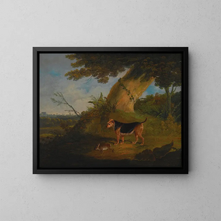 John Frederick Herring Snr - Black and tan terrier with a retrieved rabbit.webp