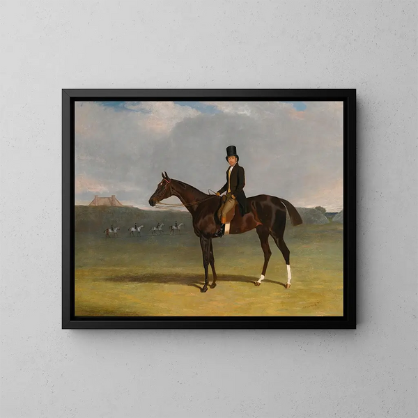 Trainer des 5. Herzogs von Richmond auf dem Newmarket Heath - John Frederick Herring der Ältere — gerahmtes Bild an der Wand