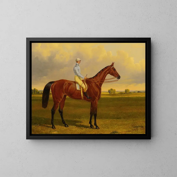 Der Kreuzweg von Lord George Bentinck - John Frederick Herring der Ältere — gerahmtes Bild an der Wand