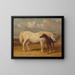 Jument und Fohlen - John Frederick Herring l'Ancien — gerahmtes Bild an der Wand