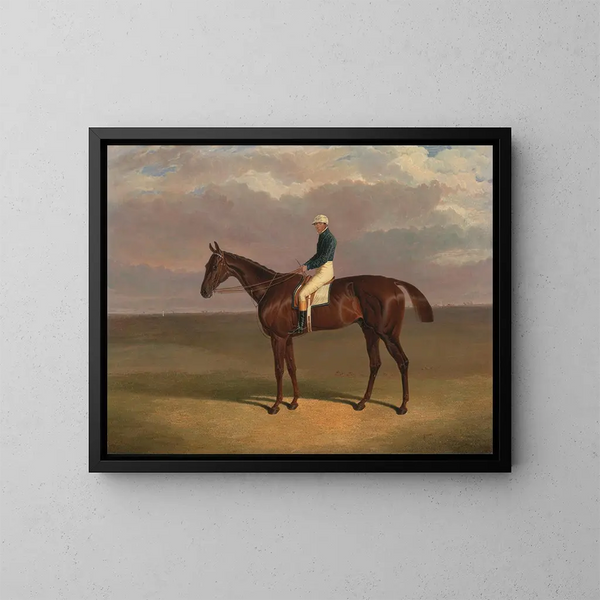 Margrave mit James Robinson Up - John Frederick Herring der Ältere — gerahmtes Bild an der Wand