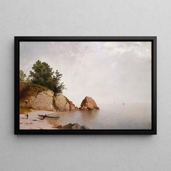 Strand bei Beverly - John Frederick Kensett — gerahmtes Bild an der Wand