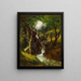 Kaskade im Wald - John Frederick Kensett — gerahmtes Bild an der Wand