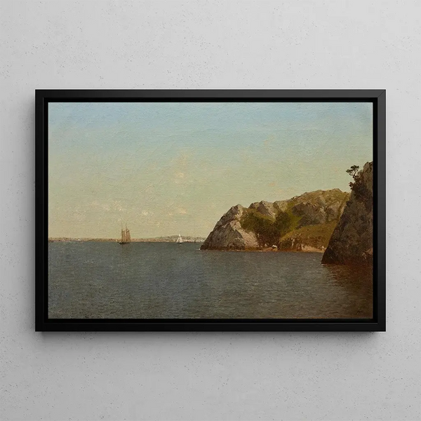 Newport, Rhode Island, Beacon Rock - John Frederick Kensett — gerahmtes Bild an der Wand