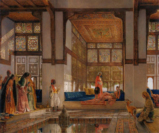 John Frederick Lewis - A Lady Receiving Visitors The Reception.webp