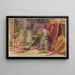 Ein Interieur mit Rüstung und Waffen - John Frederick Lewis — gerahmtes Bild an der Wand
