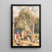 Jäger und junger Jäger, der ein Kaninchen jagt - John Frederick Lewis — gerahmtes Bild an der Wand